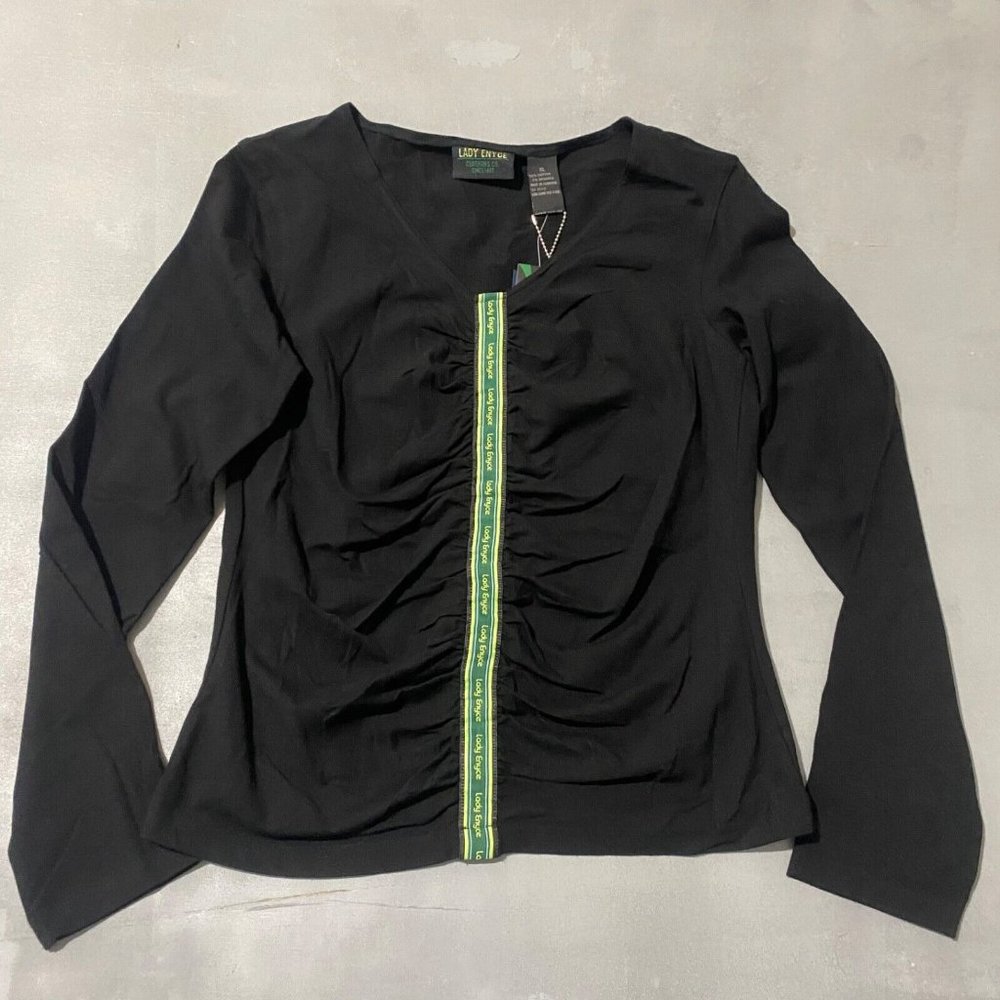 New Lady‎ Enyce Shirt Womens Size XL Black Y2k long sleeve logo